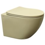      Galatea Design Bulat Miska WC wisząca SwirlFlush z deską wolnoopadającą 49x37 lino matt GDSF805LN WYPRZEDAŻ KOLORU