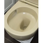      Galatea Design Bulat Miska WC wisząca SwirlFlush z deską wolnoopadającą 49x37 lino matt GDSF805LN WYPRZEDAŻ KOLORU