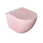   Galatea Design Bulat Miska WC wisząca SwirlFlush z deską wolnoopadającą 49x37 pink matt GDSF805MP W MAGAZYNIE!!