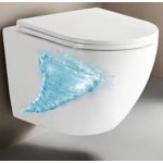 Galatea Design Bulat Miska WC z deską wolnoopadającą wisząca SwirlFlush wirowa 49x37 Cappuccino matt/Beżowy mat GDSF805MC