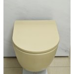      Galatea Design Bulat Miska WC wisząca SwirlFlush z deską wolnoopadającą 49x37 Lino matt GDSF805LN WYPRZEDAŻ KOLORU 