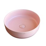   Galatea Design Bulat Umywalka stawiana na blat ∅39 cm z korkiem klik-klak Pink Matt/Różowy mat GD112DTMP W MAGAZYNIE!!