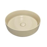      Galatea Design Bulat Umywalka stawiana na blat ∅39 z korkiem klik-klak lino mat GD112DTLN  WYPRZEDAŻ KOLORU