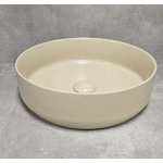      Galatea Design Bulat Umywalka stawiana na blat ∅39 z korkiem klik-klak lino mat GD112DTLN  WYPRZEDAŻ KOLORU