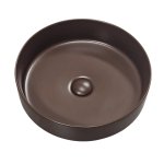    Galatea Design Bulat Umywalka stawiana na blat ∅39 cm z korkiem klik-klak brown matt/brązowy mat GD112DTBM W MAGAZYNIE!!