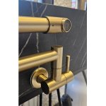 Galatea Design Cardano Bateria kuchenna składana Pot Filler brushed gold GDF826BRG W MAGAZYNIE!!!