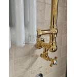       Galatea Design Clifton Grzejnik wodny ścienny 67,5x73 cm z zaworami gold GDAHC101GOLD GDAHC75GOLD W MAGAZYNIE!!