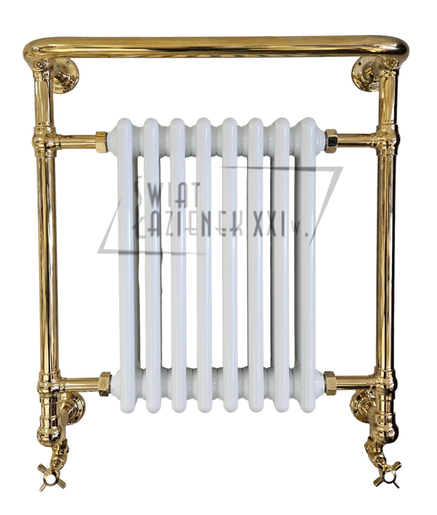 Galatea Design Clifton Grzejnik wodny ścienny 67,5x73 cm z zaworami gold GDAHC101GOLD GDAHC75GOLD W MAGAZYNIE!!