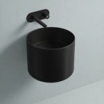 Galatea Design Core Umywalka ścienna ∅45  czarny mat  GDW111TMB