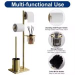   Galatea Design Flat Zestaw łazienkowy szczotka/papiernica gold GDFL01OR W MAGAZYNIE!!