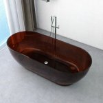 Galatea Design Juliette Wanna wolnostojąca Resinmood 175x75 Dark Brown GDFU1038/175CQDB