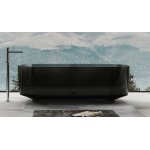           Galatea Design Licorice Wanna wolnostojąca 170x75 Resinmood Black Grey GDFU1061CQBG