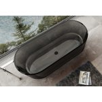  Galatea Design Licorice Wanna wolnostojąca 170x75 Resinmood Black Grey GDFU1061CQBG