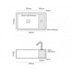 Galatea Design Menarik Umywalka stawiana na blat 44x25 cm black matt/czarny mat GDMR033MB WYPRZEDAŻ EKSPOZYCJI !!