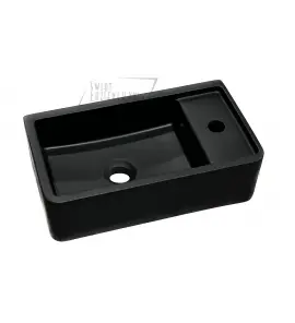 Galatea Design Menarik Umywalka stawiana na blat 44x25 cm black matt/czarny mat GDMR033MB WYPRZEDAŻ EKSPOZYCJI !!