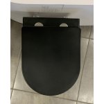  Galatea Design Bulat Miska WC z deską wolnoopadającą wisząca 49x37x37 cm Black matt/Czarny mat GDB2342MB W MAGAZYNIE!!