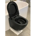  Galatea Design Bulat Miska WC z deską wolnoopadającą wisząca 49x37x37 cm Black matt/Czarny mat GDB2342MB W MAGAZYNIE!!