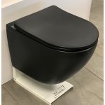  Galatea Design Bulat Miska WC z deską wolnoopadającą wisząca 49x37x37 cm Black matt/Czarny mat GDB2342MB W MAGAZYNIE!!