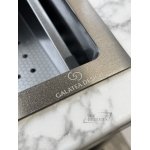      Galatea Design Modus S Zlew z wodospadem, dozownikiem, bateria 3-funkcyjną ZESTAW 75x46 wpuszczany  gunmetal black GDP31GB WYPRZEDAŻ MAGAZYNOWA