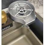    Galatea Design Modus Zlew wpuszczany szary z dozownikiem i baterią gunmetal GDP172MG WIETRZENIE MAGAZYNÓW