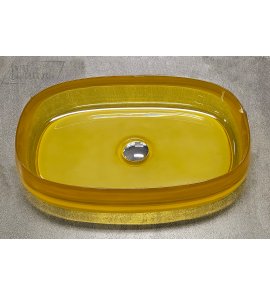 Galatea Design Paddle Umywalka stawiana z korkiem apricot yellow GDFU2007AY W MAGAZYNIE!!