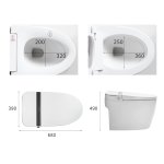       Galatea Design Pearl Miska stojąca 67x38 z funkcją mycia Smart z deską biały połysk GD2201CGW W MAGAZYNIE !!