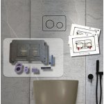   Galatea Design Przycisk spłukujący do ciemnych płytek czarny GDBAZACTG W MAGAZYNIE!!