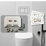   Galatea Design Przycisk spłukujący do jasnych płytek biały GDBAZABTG W MAGAZYNIE!!