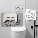   Galatea Design Przycisk spłukujący do jasnych płytek biały GDBAZABTG W MAGAZYNIE!!