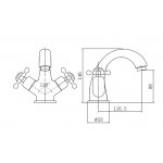   Galatea Design Retro Bateria umywalkowa chrom GDT27CHR W MAGAZYNIE !!!