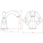   Galatea Design Retro Bateria umywalkowa nikiel GDT28NKL W MAGAZYNIE!!