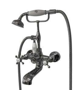   Galatea Design Retro Bateria wannowa ścienna z zestawem prysznicowym chrom GDT8CHR W MAGAZYNIE!!