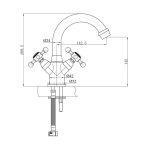   Galatea Design Retro Bateria umywalkowa gold GDCH27GOLD W MAGAZYNIE!!