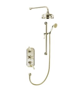   Galatea Design Retro Zestaw prysznicowy termostatyczny podtynkowy brushed gold GDTF3SBRG W MAGAZYNIE!!