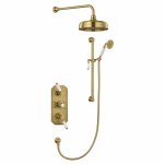   Galatea Design Retro Zestaw prysznicowy termostatyczny podtynkowy brushed gold GDTF3SBRG W MAGAZYNIE!!
