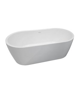       Galatea Design Serenada Wanna wolnostojąca akrylowa 160x80 z korkiem klik klak Biała GD16080043WH