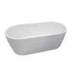       Galatea Design Serenada Wanna wolnostojąca akrylowa 160x80 z korkiem klik klak Biała GD16080043WH