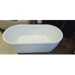       Galatea Design Serenada Wanna wolnostojąca akrylowa 160x80 z korkiem klik klak Biała GD16080043WH