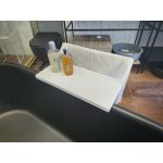 Galatea Design Stojak na ręczniki wolnostojący z półką Solid Surface 49×32×68,5 biały GDTOWELHANGER