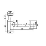   Galatea Design Syfon umywalkowy cylindryczny brushed nickel GDA186BN W MAGAZYNIE!!