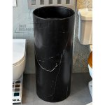 Galatea Design Tiub Umywalka wolnostojąca ø35xh85 cm z korkiem klik klak Marquina Marble GDGR011MN