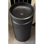     Galatea Design Two Umywalka wolnostojąca ∅40 z korkiem klik klak carbone GUTWO40.KMM.CA+GUPIL.CA