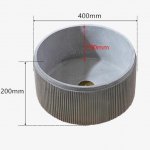 Galatea Design Berelur Umywalka stawiana na blat ∅40 cm beton GDMT014 WYPRZEDAŻ EKSPOZYCJI!!