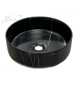 Galatea Design Umywalka stawiana na blat ∅36,5 cm Nero Marquina GDMC002 W MAGAZYNIE!!