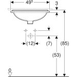   Geberit VariForm Umywalka podblatowa 49,5x42 biały 500.749.01.2(K) W MAGAZYNIE!!