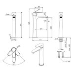 Gedy Como Bateria umywalkowa chrom pvd MXCO02-13