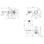 Gedy Como Bateria umywalkowa podtynkowa chrom pvd MXCO07-13