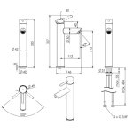 Gedy Garda Bateria umywalkowa chrom pvd MXGA02-13