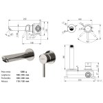 Gedy Garda Bateria umywalkowa podtynkowa chrom pvd MXGA07-13