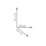 Gedy Kansas Reling Kwadratowy 20 cm Ścienny chrom 3870